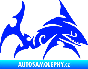 Samolepka Žralok 002 pravá modrá dynamic