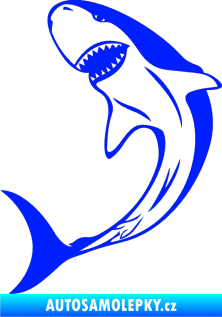Samolepka Žralok 010 levá modrá dynamic