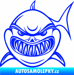 Samolepka Žralok 014 levá modrá dynamic