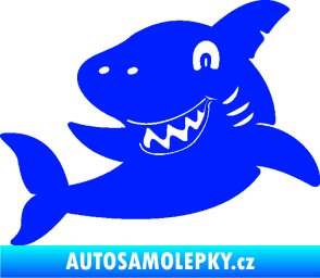 Samolepka Žralok 019 levá modrá dynamic