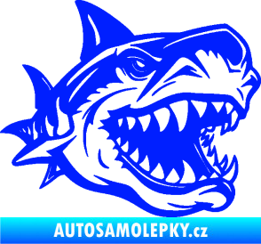 Samolepka Žralok 021 pravá modrá dynamic