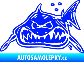 Samolepka Žralok levá modrá dynamic