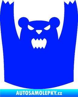 Samolepka Zuřivý medvěd modrá dynamic