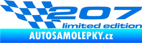 Samolepka 207 limited edition levá modrá oceán