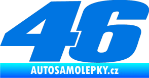 Samolepka 46 Valentino Rossi jednobarevná modrá oceán