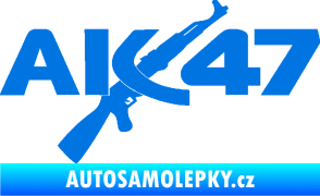 Samolepka AK 47 modrá oceán