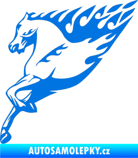 Samolepka Animal flames 002 levá kůň modrá oceán