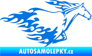 Samolepka Animal flames 003 pravá kůň modrá oceán