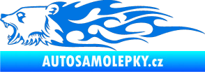 Samolepka Animal flames 027 levá  medvěd modrá oceán