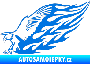 Samolepka Animal flames 029 levá orel modrá oceán