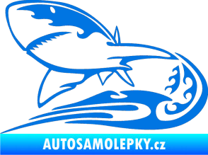 Samolepka Animal flames 041 levá žralok modrá oceán