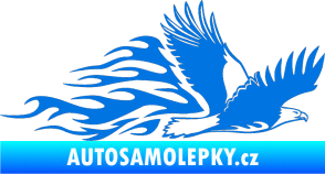 Samolepka Animal flames 053 pravá orel modrá oceán