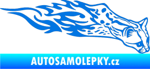 Samolepka Animal flames 080 pravá gepard modrá oceán