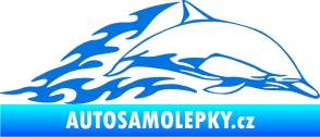 Samolepka Animal flames 099 pravá delfín modrá oceán