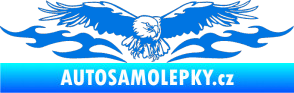 Samolepka Animal flames 100 pravá orel modrá oceán