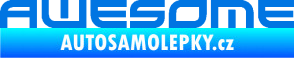 Samolepka Awesome modrá oceán