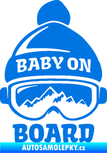 Samolepka Baby on board 012 levá na horách modrá oceán
