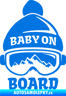 Samolepka Baby on board 012 pravá na horách modrá oceán
