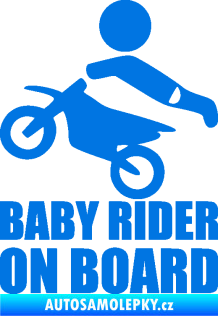Samolepka Baby rider on board levá modrá oceán
