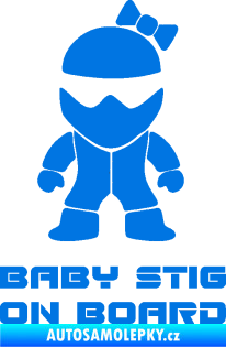 Samolepka Baby stig on board girl modrá oceán