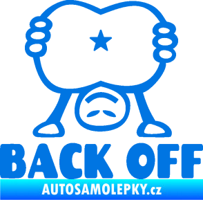 Samolepka Back off panáček modrá oceán