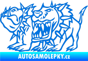 Samolepka Bad dogs levá zuřiví psi modrá oceán