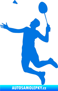 Samolepka Badminton 001 levá modrá oceán