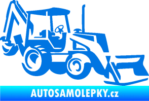 Samolepka Bagr 002 pravá modrá oceán