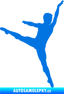 Samolepka Balet tanečník 001 pravá modrá oceán
