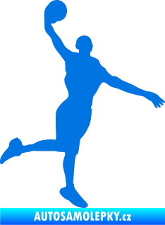 Samolepka Basketbal 012 pravá modrá oceán