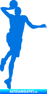 Samolepka Basketbal 014 pravá modrá oceán