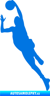 Samolepka Basketbal 003 levá modrá oceán
