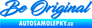 Samolepka Be Original nápis modrá oceán