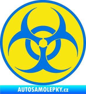 Samolepka Biohazard barevný  modrá oceán