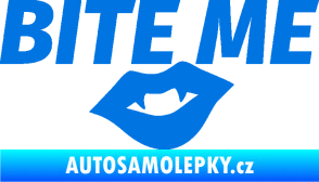 Samolepka Bite me  modrá oceán