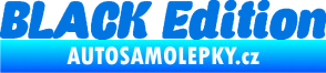 Samolepka Black edition 001 nápis modrá oceán