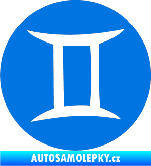 Samolepka Blíženci 001 - horoskop modrá oceán