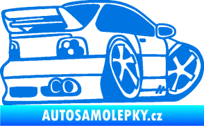 Samolepka BMW e46 karikatura pravá modrá oceán