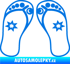 Samolepka Botičky 001 plážové žabky modrá oceán