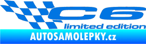 Samolepka C6 limited edition levá modrá oceán