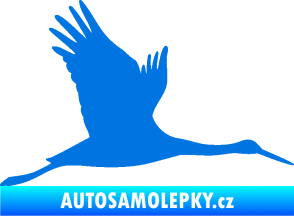 Samolepka Čáp 002 pravá modrá oceán