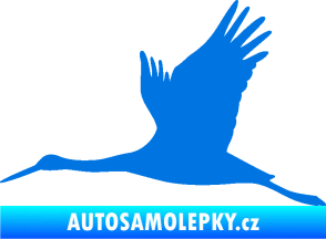 Samolepka Čáp 002 levá modrá oceán