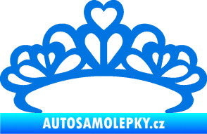 Samolepka Čelenka se srdíčky  modrá oceán