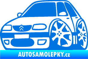 Samolepka Citroen saxo karikatura levá modrá oceán