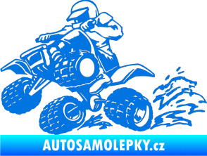 Samolepka Čtyřkolka 003 levá modrá oceán