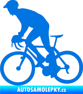 Samolepka Cyklista 003 levá modrá oceán