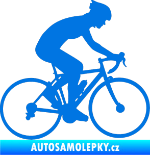 Samolepka Cyklista 005 pravá modrá oceán