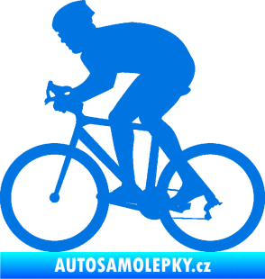 Samolepka Cyklista 008 levá modrá oceán