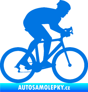 Samolepka Cyklista 008 pravá modrá oceán