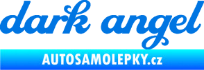 Samolepka Dark angel nápis modrá oceán